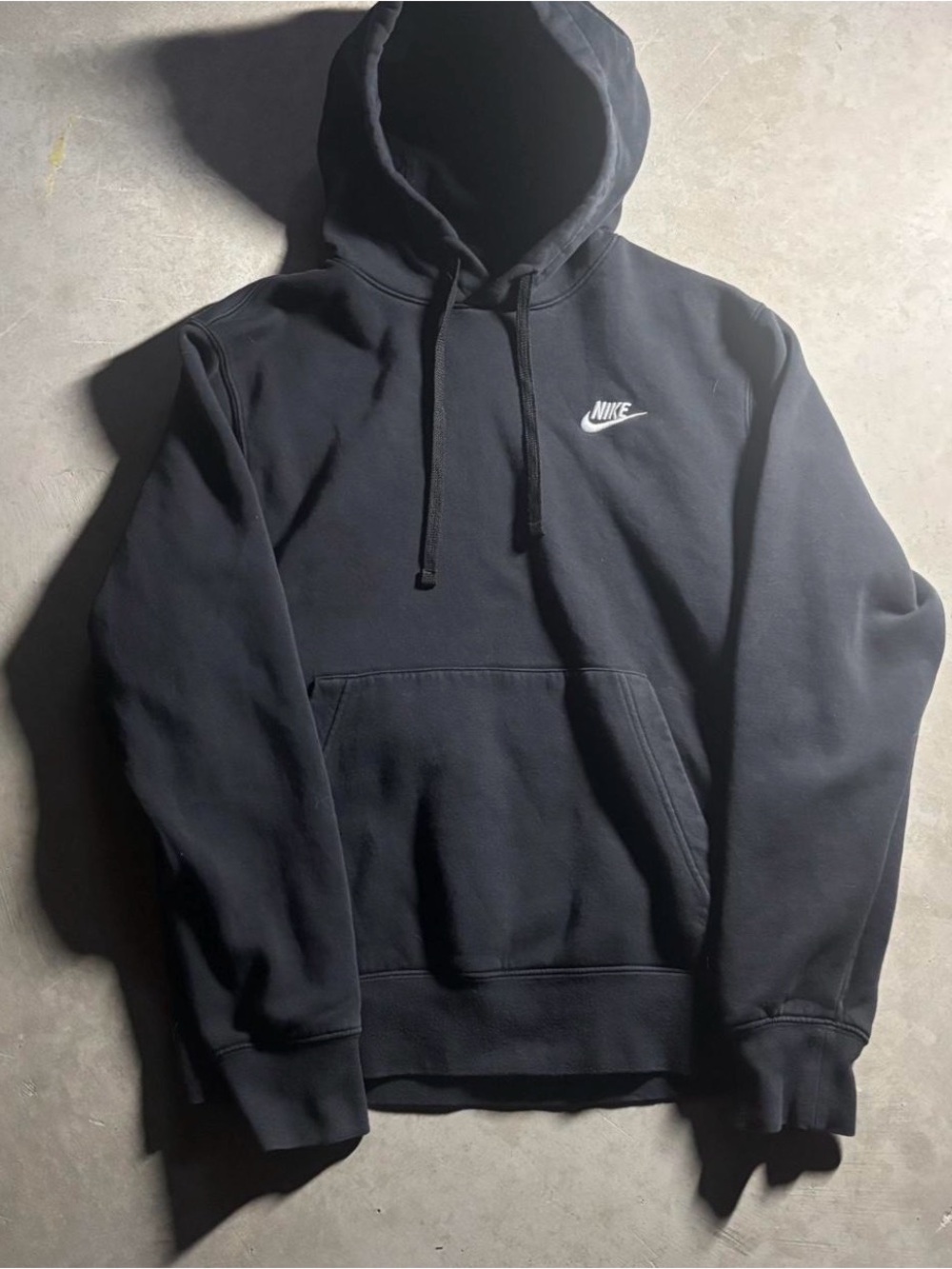Nike Black Women's Pullover Hoodie with White Swoosh